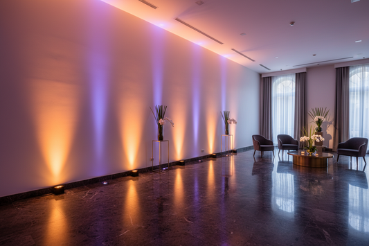 Battery Uplights in Dubai — The Cleanest Way to Light an Event Without a Single Cable in Sight