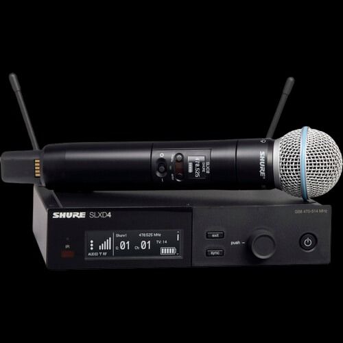 Shure SLXD4 + B58 Wireless Microphone Rental Dubai - Soundtribe